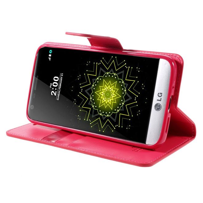 Goospery - LG G5 Handyhülle - Case aus Leder - Sonata Diary Series - rosa