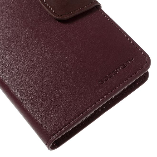 Goospery - LG G5 Handyhülle - Case aus Leder - Sonata Diary Series - weinrot