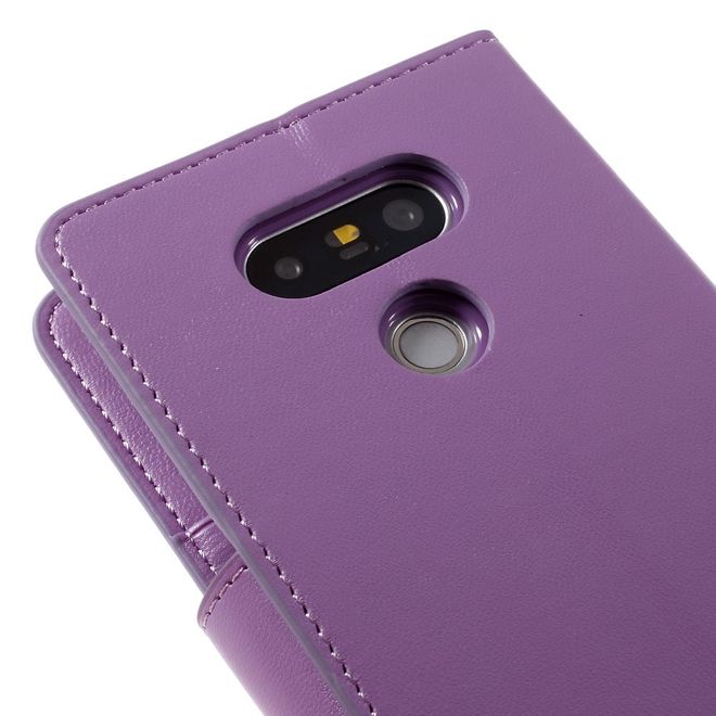 Goospery - LG G5 Handyhülle - Case aus Leder - Sonata Diary Series - purpur