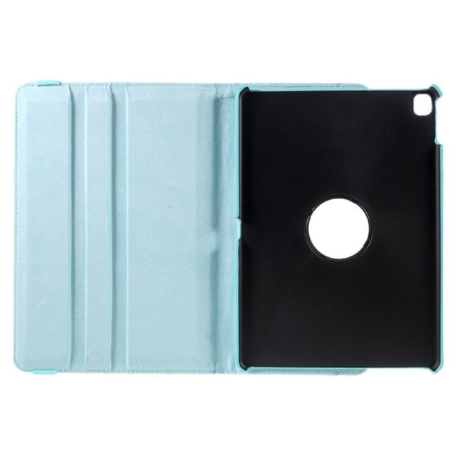 iPad Pro 9.7 360° drehbare Leder Case Hülle im Litchi Look und Standfunktion - hellblau