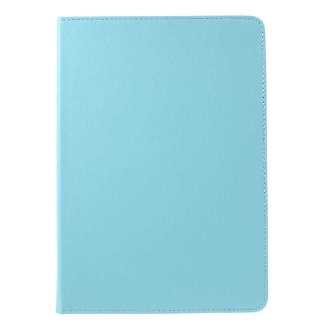iPad Pro 9.7 360° drehbare Leder Case Hülle im Litchi Look und Standfunktion - hellblau