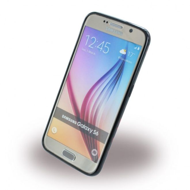 Samsung Galaxy S6 Guess Animal Leopard Elastische Plastik Case Hülle - rot