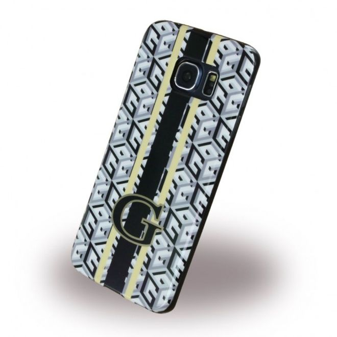 Galaxy S6 Edge Guess-G Cube Elastische Plastik Case Hülle - schwarz