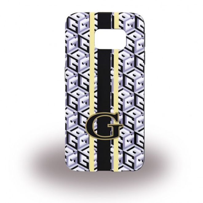 Galaxy S6 Edge Guess-G Cube Elastische Plastik Case Hülle - schwarz