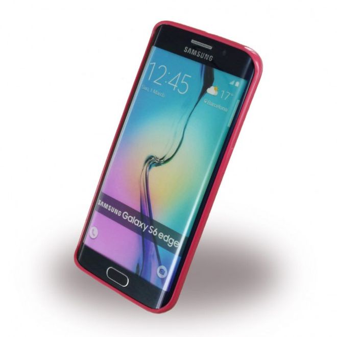 Galaxy S6 Edge Guess G-Cube Elastische Plastik Case Hülle - rot