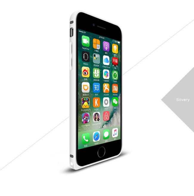 Love Mei - iPhone SE / 8 / 7 - Metall Bumper - silber