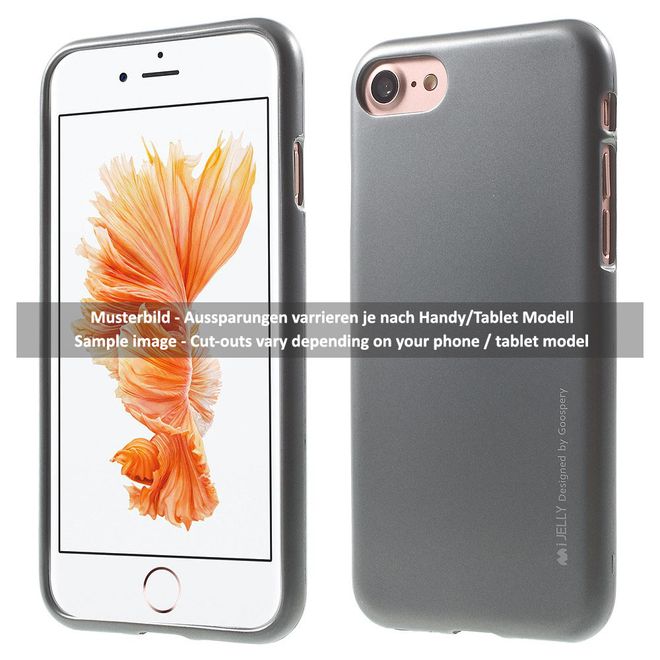 Goospery - Hülle für Huawei Mate 9 - TPU Soft Case - i Jelly Metal Series - grau