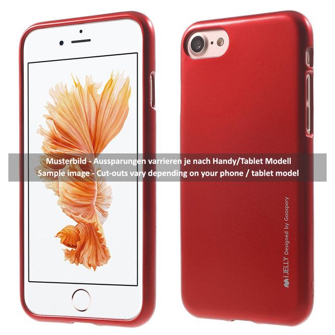 Goospery - Hülle für Huawei Mate 9 - TPU Soft Case - i Jelly Metal Series - rot