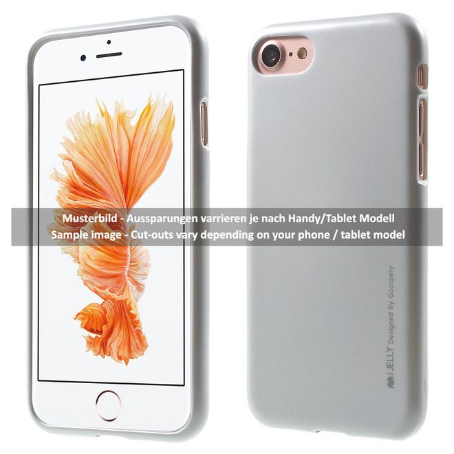 Goospery - Hülle für Huawei Mate 9 - TPU Soft Case - i Jelly Metal Series - silber