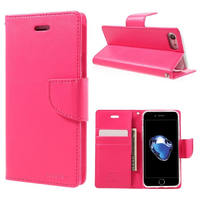 Goospery - Hülle für Huawei P8 Lite - Cover aus Leder - Bravo Diary Series - rosa