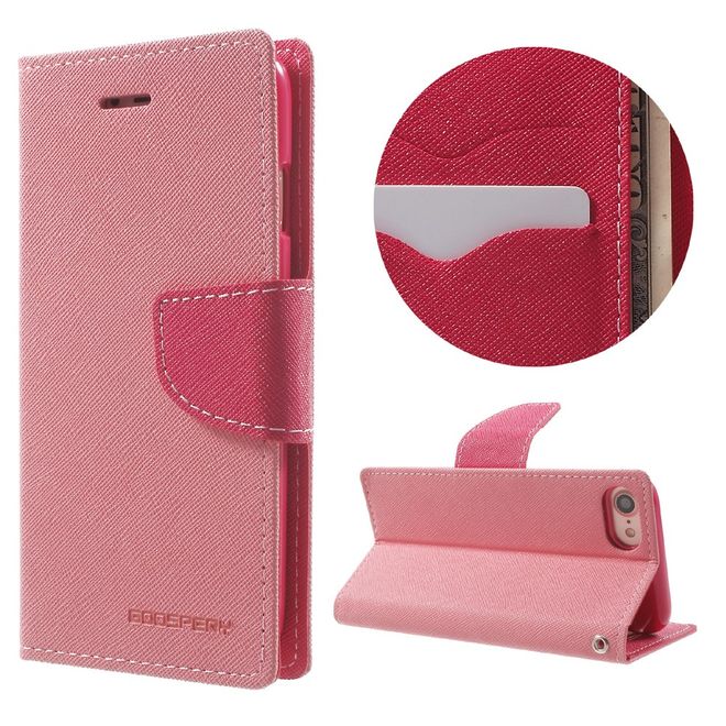 Goospery - Huawei P9 Hülle - Handy Bookcover - Fancy Diary Series - rosa/pink