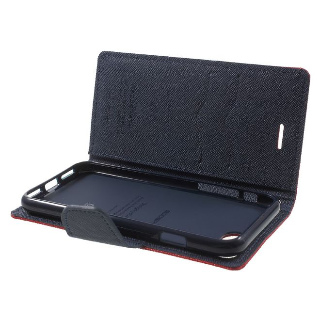 Goospery - Huawei P9 Hülle - Handy Bookcover - Fancy Diary Series - rot/navy