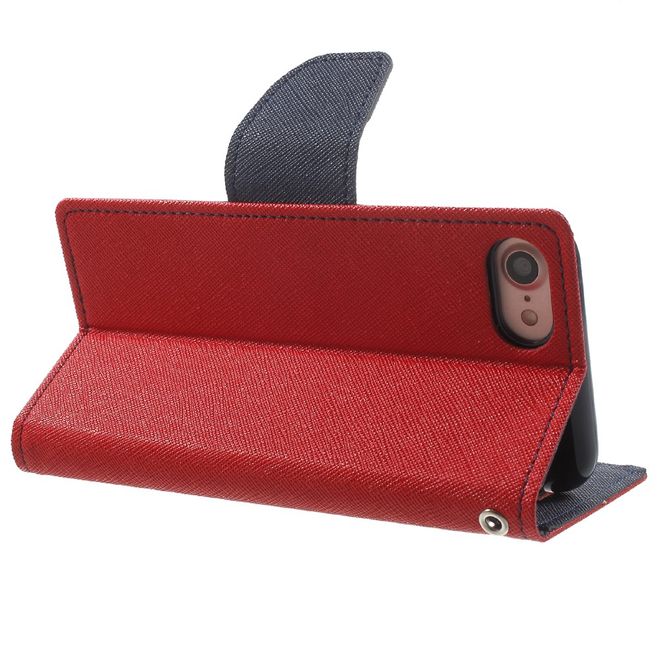 Goospery - Huawei P9 Hülle - Handy Bookcover - Fancy Diary Series - rot/navy