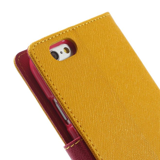 Goospery - Huawei P9 Hülle - Handy Bookcover - Fancy Diary Series - gelb/pink