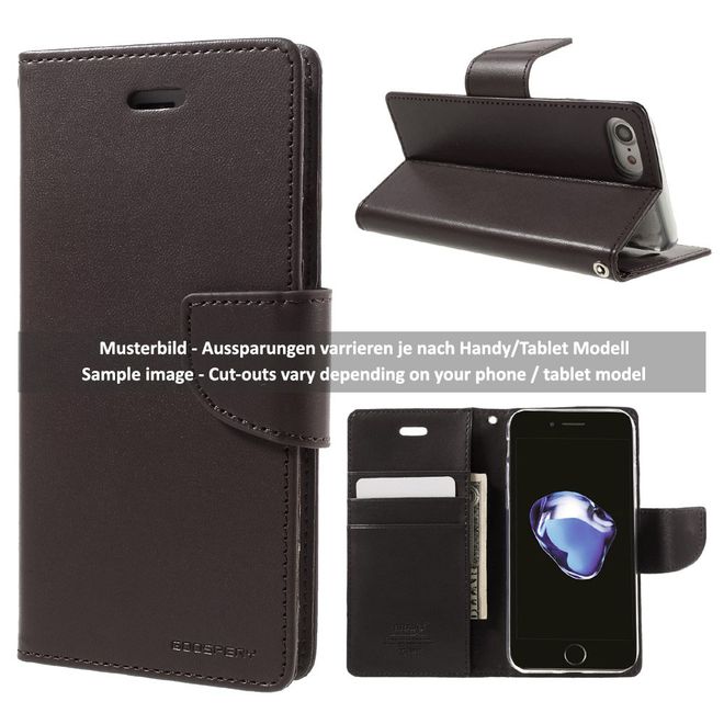 Goospery - Hülle für Huawei P9 Plus - Cover aus Leder - Bravo Diary Series - braun