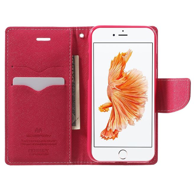 Goospery - Huawei P9 Plus Hülle - Handy Bookcover - Fancy Diary Series - rosa/pink