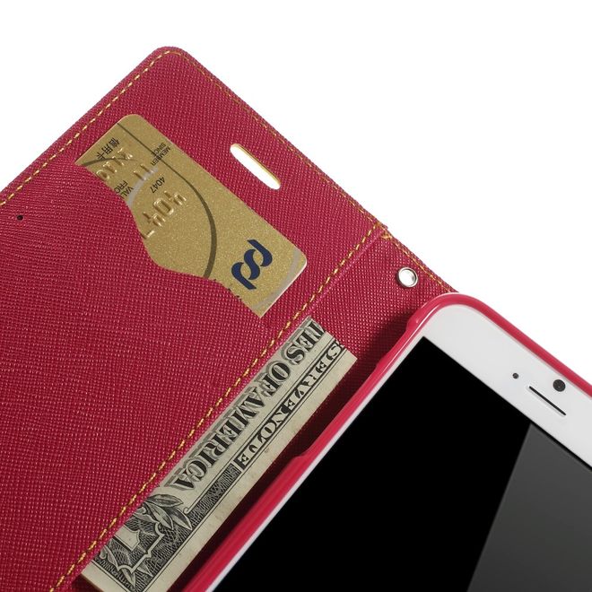 Goospery - Huawei P9 Plus Hülle - Handy Bookcover - Fancy Diary Series - gelb/pink