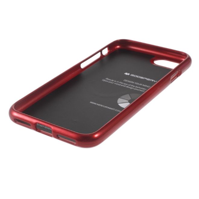 Goospery - Hülle für Samsung Galaxy S6 - TPU Soft Case - Pearl Jelly Series - rot