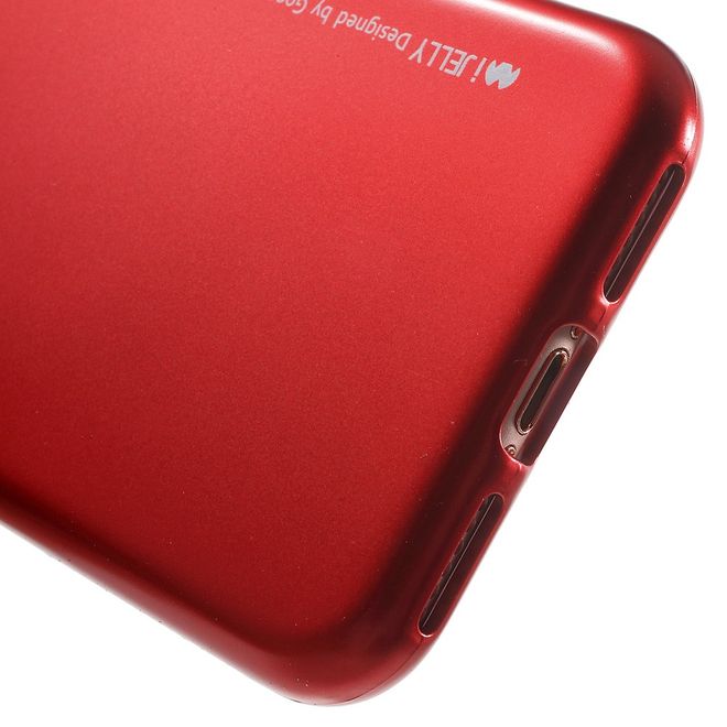 Goospery - Hülle für Galaxy S6 Edge Plus - TPU Soft Case - i Jelly Metal Series - rot