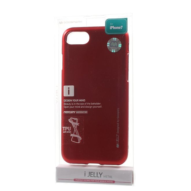 Goospery - Hülle für Galaxy S6 Edge Plus - TPU Soft Case - i Jelly Metal Series - rot