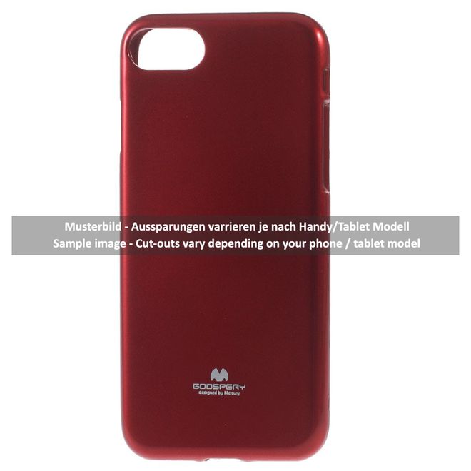 Goospery - Hülle für Samsung Galaxy S7 Edge - TPU Soft Case - Pearl Jelly Series - rot
