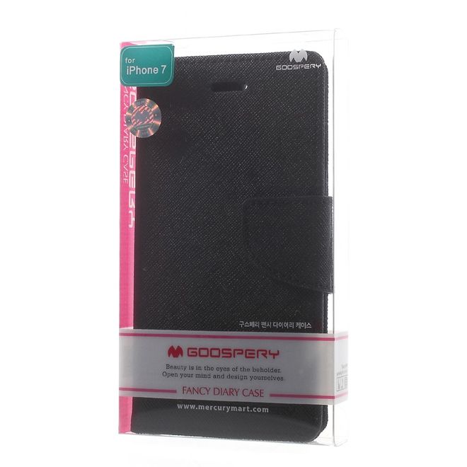 Goospery - Samsung Galaxy S8 Hülle - Handy Bookcover - Fancy Diary Series - schwarz