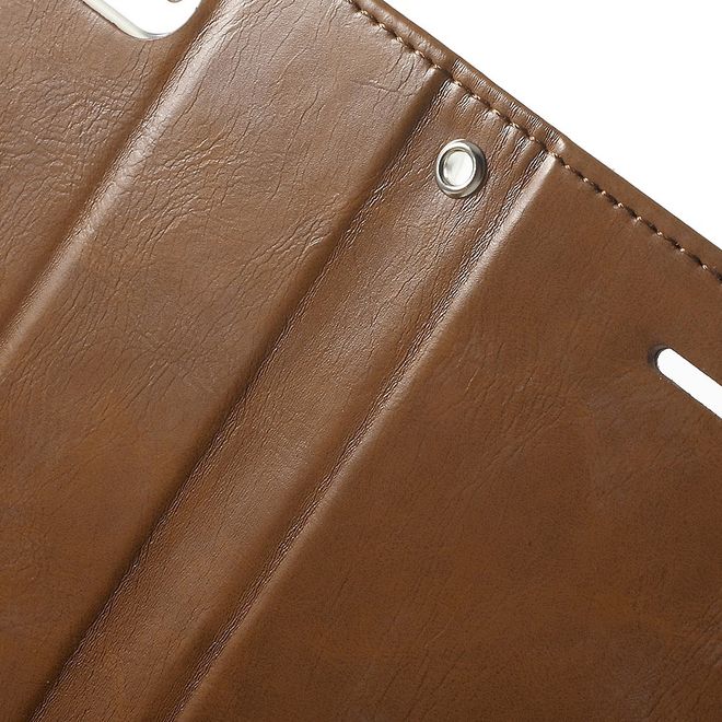 Goospery - Hülle für Samsung Galaxy S8 Plus - Leder Case - Blue Moon Flip Series - braun