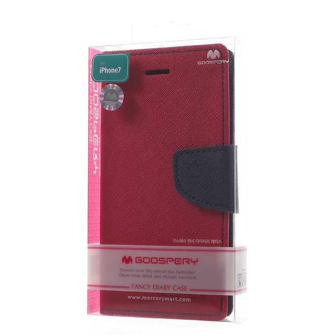 Goospery - Samsung Galaxy S8 Plus Hülle - Handy Bookcover - Fancy Diary Series - pink/navy