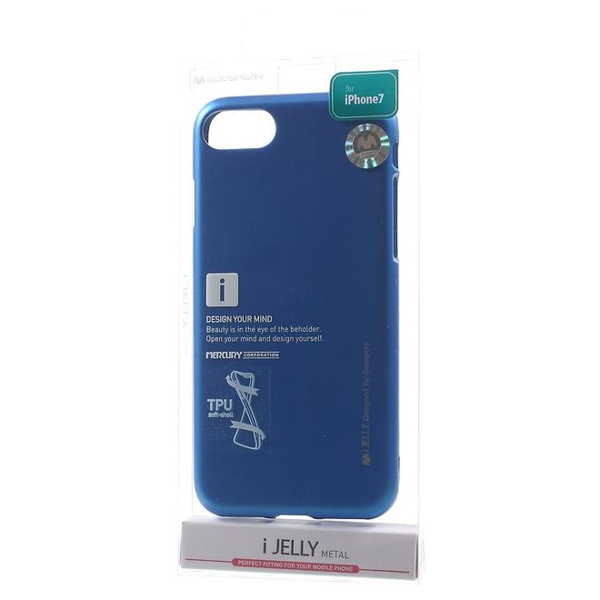 Goospery - Hülle für Samsung Galaxy S8 Plus - TPU Soft Case - i Jelly Metal Series - blau