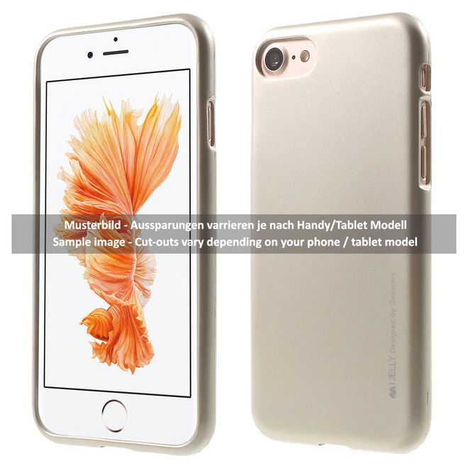 Goospery - Hülle für Samsung Galaxy S8 Plus - TPU Soft Case - i Jelly Metal Series - gold
