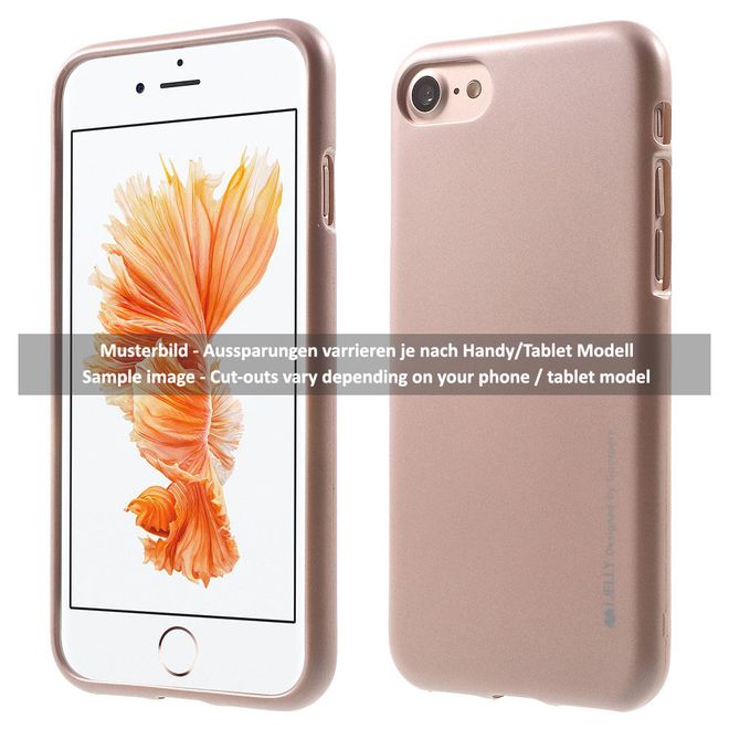 Goospery - Hülle für Samsung Galaxy S8 Plus - TPU Soft Case - i Jelly Metal Series - rosegold