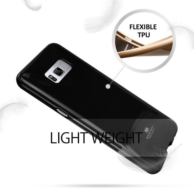 Goospery - Samsung Galaxy S8 Plus Handy Hülle - TPU Soft Case - Pearl Jelly Series - schwarz