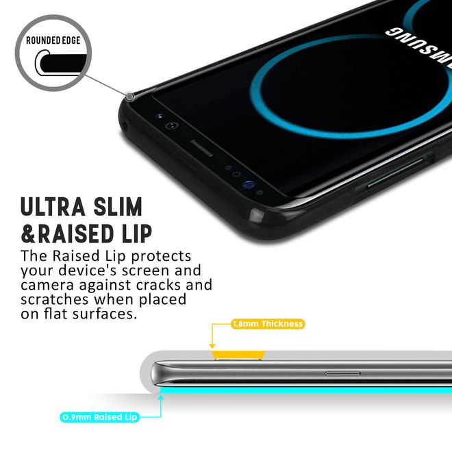 Goospery - Samsung Galaxy S8 Plus Handy Hülle - TPU Soft Case - Pearl Jelly Series - schwarz