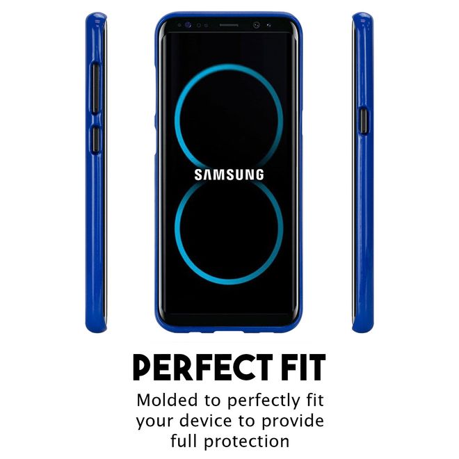 Goospery - Samsung Galaxy S8 Plus Handy Hülle - TPU Soft Case - Pearl Jelly Series - blau