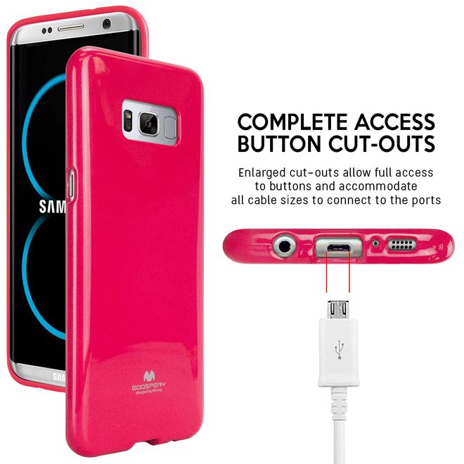 Goospery - Samsung Galaxy S8 Plus Handy Hülle - TPU Soft Case - Pearl Jelly Series - pink