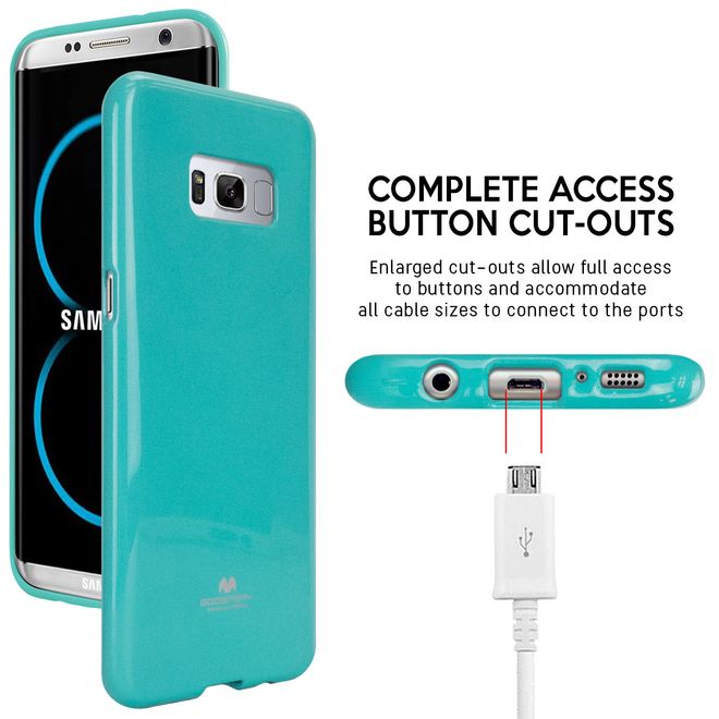 Goospery - Samsung Galaxy S8 Plus Handy Hülle - TPU Soft Case - Pearl Jelly Series - mint