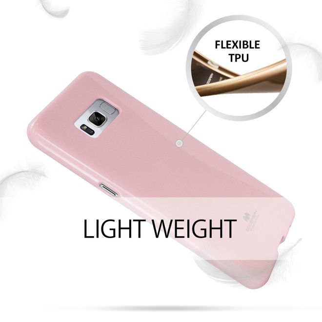 Goospery - Samsung Galaxy S8 Plus Handy Hülle - TPU Soft Case - Pearl Jelly Series - rosa