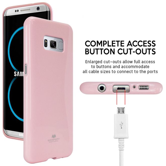Goospery - Samsung Galaxy S8 Plus Handy Hülle - TPU Soft Case - Pearl Jelly Series - rosa