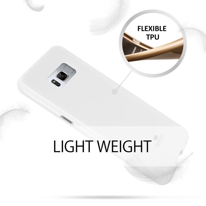Goospery - Samsung Galaxy S8 Plus Handy Hülle - TPU Soft Case - Pearl Jelly Series - weiss