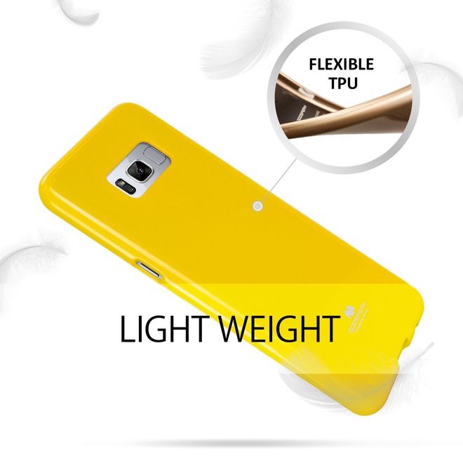 Goospery - Samsung Galaxy S8 Plus Handy Hülle - TPU Soft Case - Pearl Jelly Series - gelb