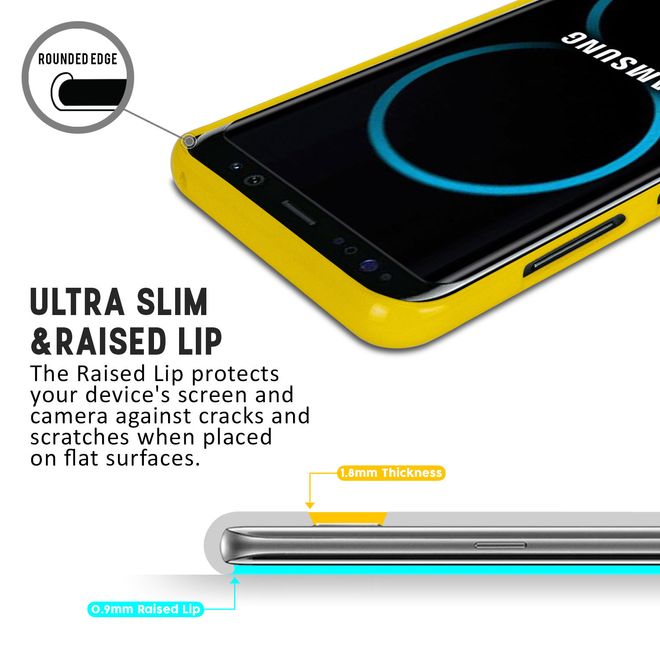 Goospery - Samsung Galaxy S8 Plus Handy Hülle - TPU Soft Case - Pearl Jelly Series - gelb