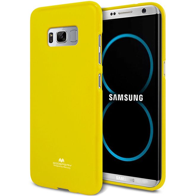 Goospery - Samsung Galaxy S8 Plus Handy Hülle - TPU Soft Case - Pearl Jelly Series - gelb