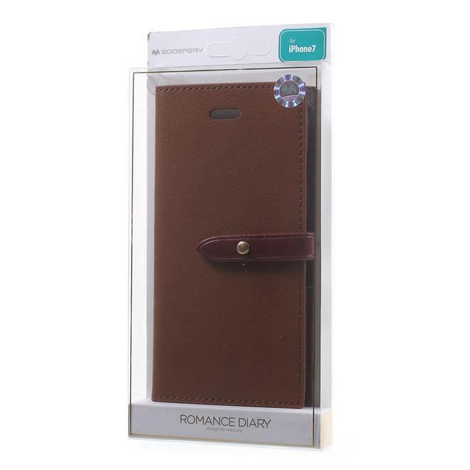 Goospery - Hülle für Samsung Galaxy S8 Plus - Leder Case - Romance Diary Series - braun/weinrot