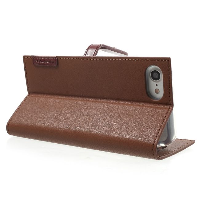 Goospery - Hülle für Samsung Galaxy S8 Plus - Leder Case - Romance Diary Series - braun/weinrot