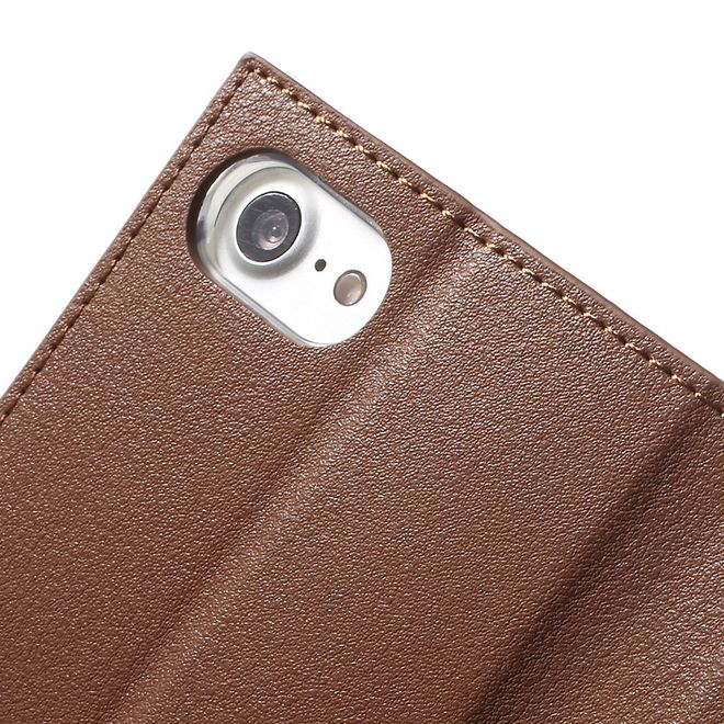 Goospery - Hülle für Samsung Galaxy S8 Plus - Leder Case - Romance Diary Series - braun/weinrot