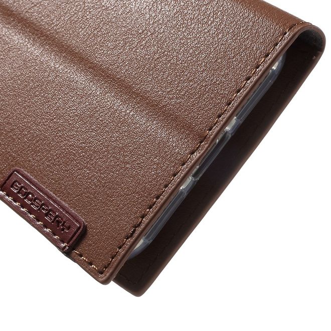 Goospery - Hülle für Samsung Galaxy S8 Plus - Leder Case - Romance Diary Series - braun/weinrot