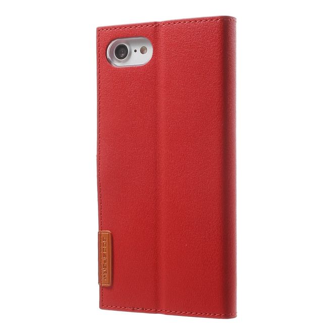 Goospery - Hülle für Samsung Galaxy S8 Plus - Leder Case - Romance Diary Series - rot/orange
