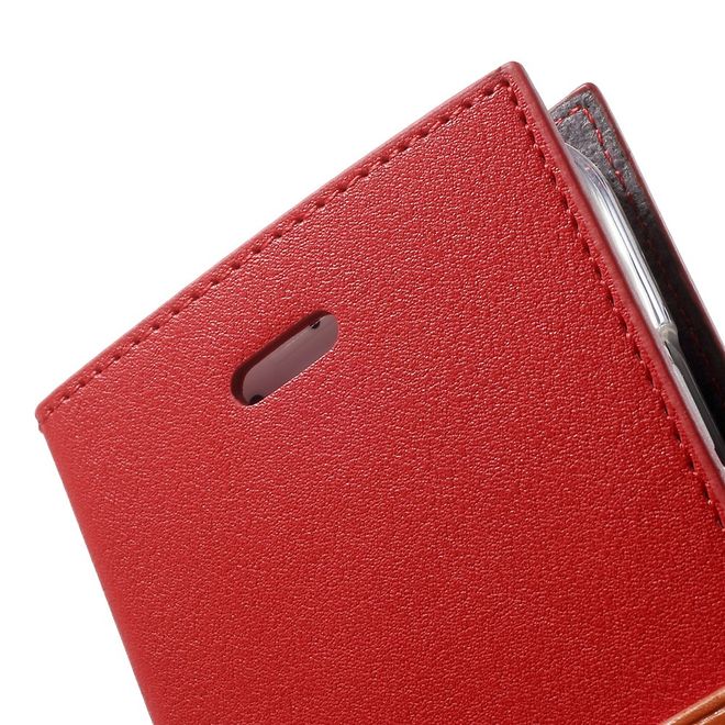 Goospery - Hülle für Samsung Galaxy S8 Plus - Leder Case - Romance Diary Series - rot/orange