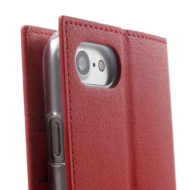 Goospery - Hülle für Samsung Galaxy S8 Plus - Leder Case - Romance Diary Series - rot/orange