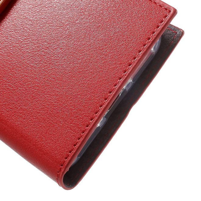 Goospery - Hülle für Samsung Galaxy S8 Plus - Leder Case - Romance Diary Series - rot/orange